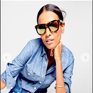 J Crew oversized sunglasses. The Betty sunglasses. 100% UV protection.